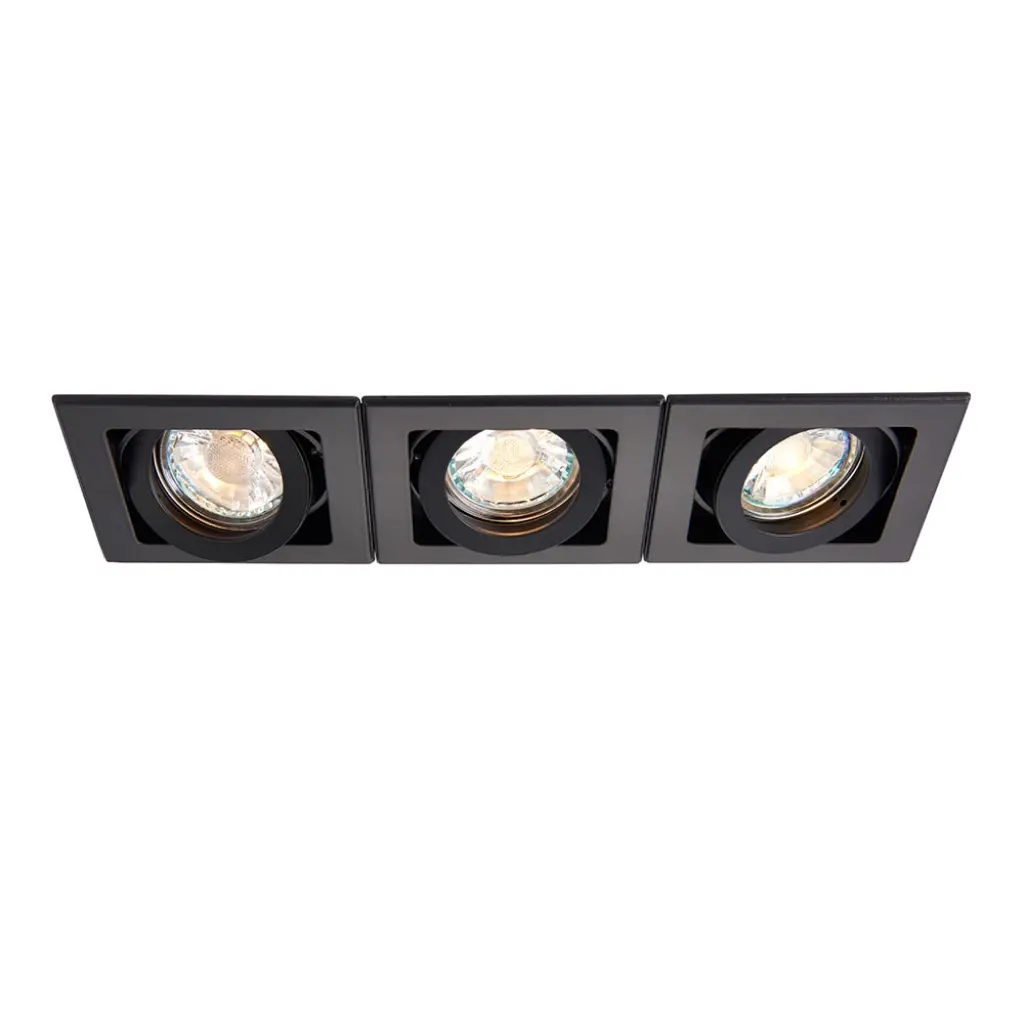 Xeno Triple Downlight in Matt Black