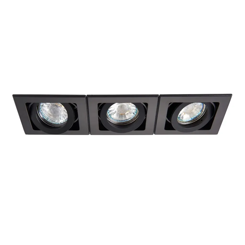 Xeno Triple Downlight in Matt Black