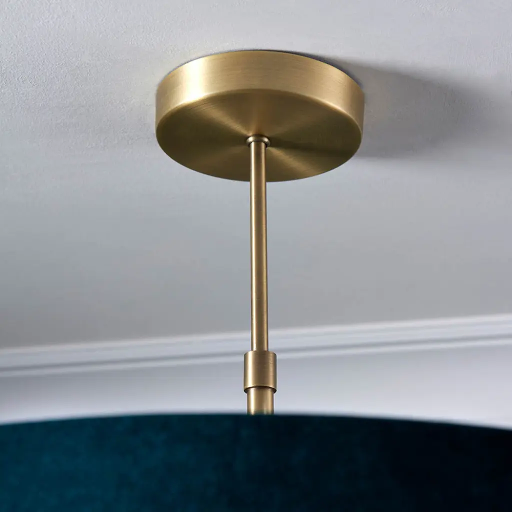 Hayfield 3 Light Pendant in Matt Antique Brass C/W Shade