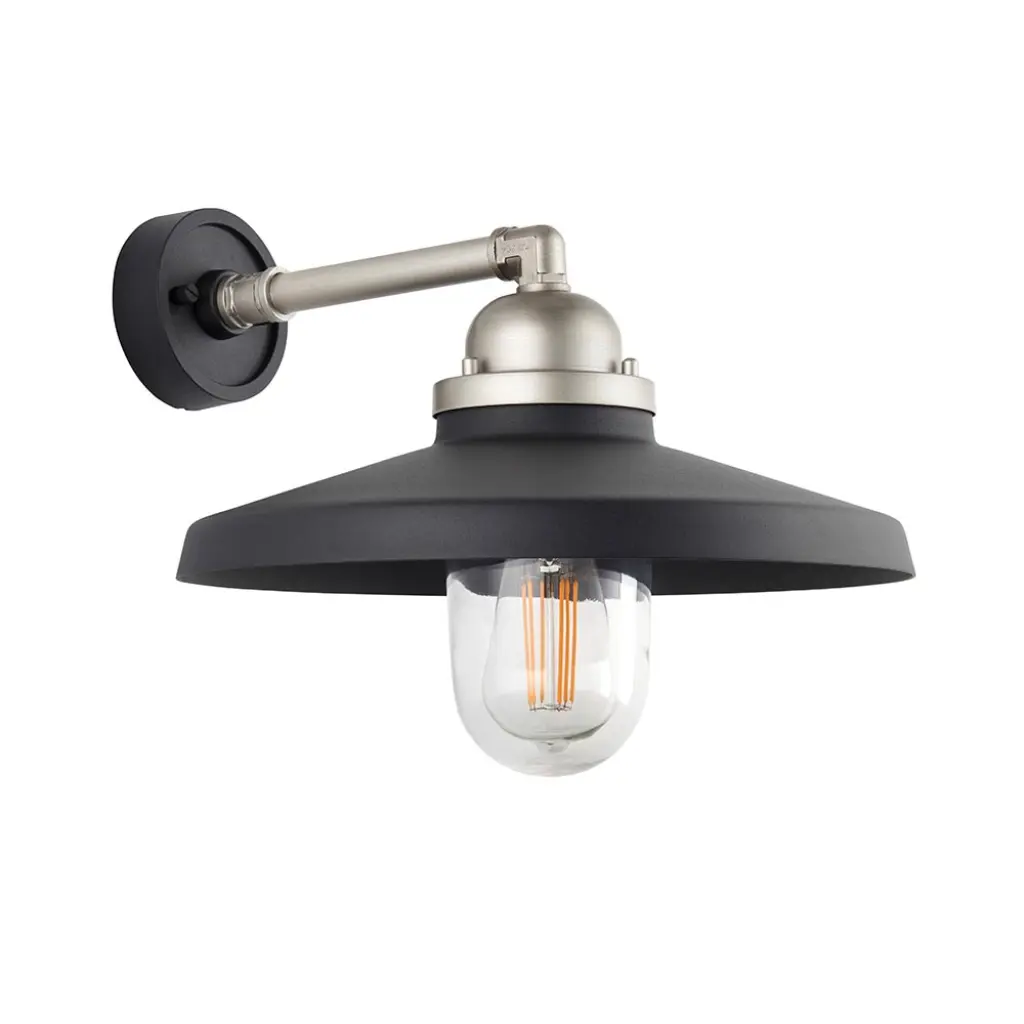 Black & Pewter Outdoor Wall light IP44