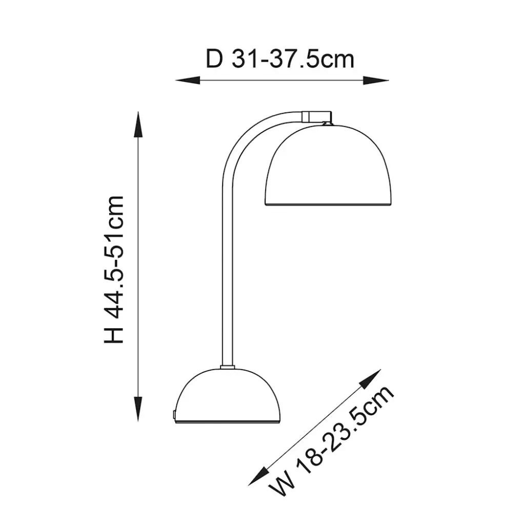 Brodey Table Lamp in Matt Black Finish