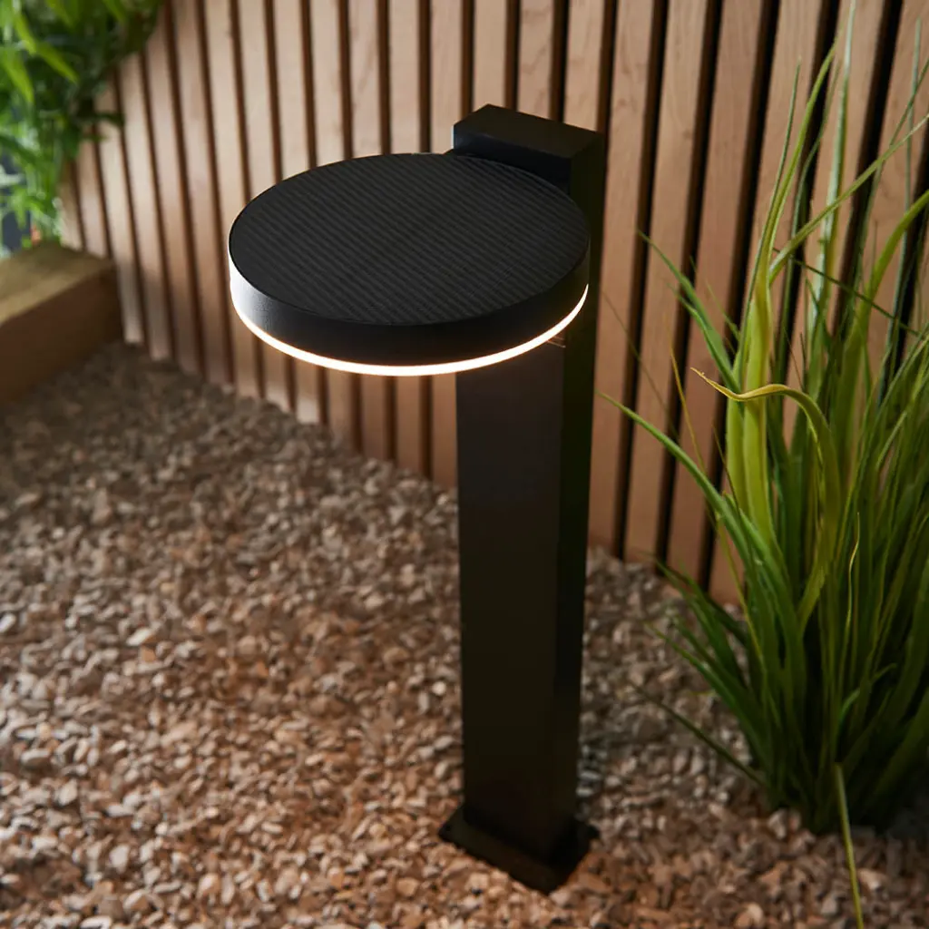 Ebro Solar Powered Bollard with Photocell & PIR