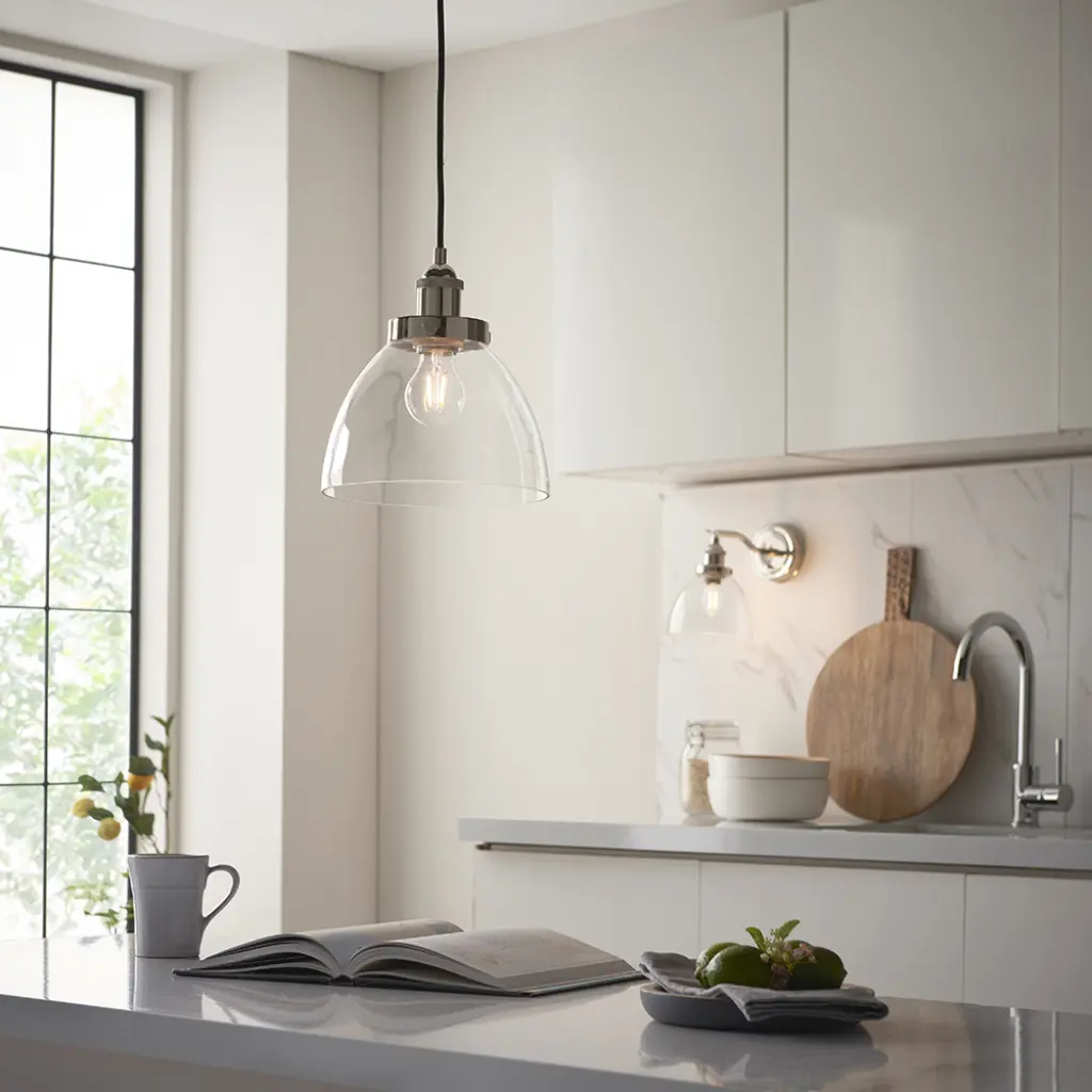 Hansen Wall Light in Bright Nickel