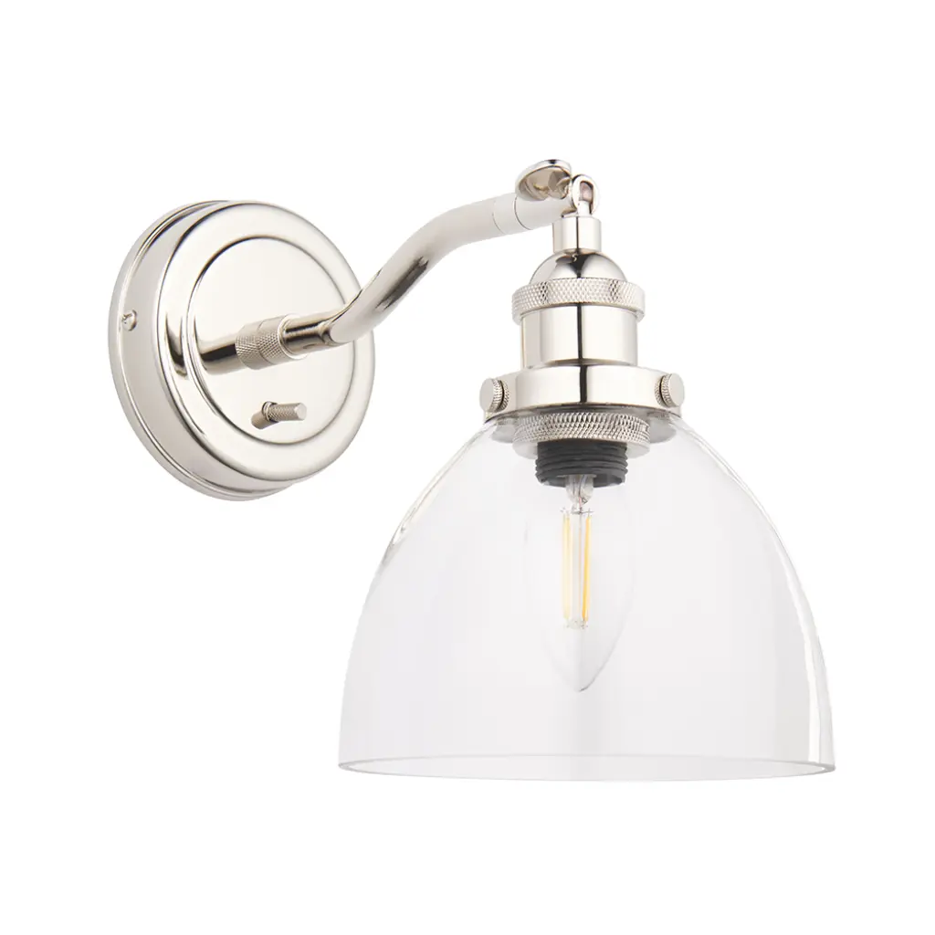 Hansen Wall Light in Bright Nickel