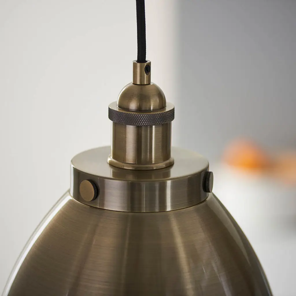 Franklin Small Antique Brass Pendant 235mm