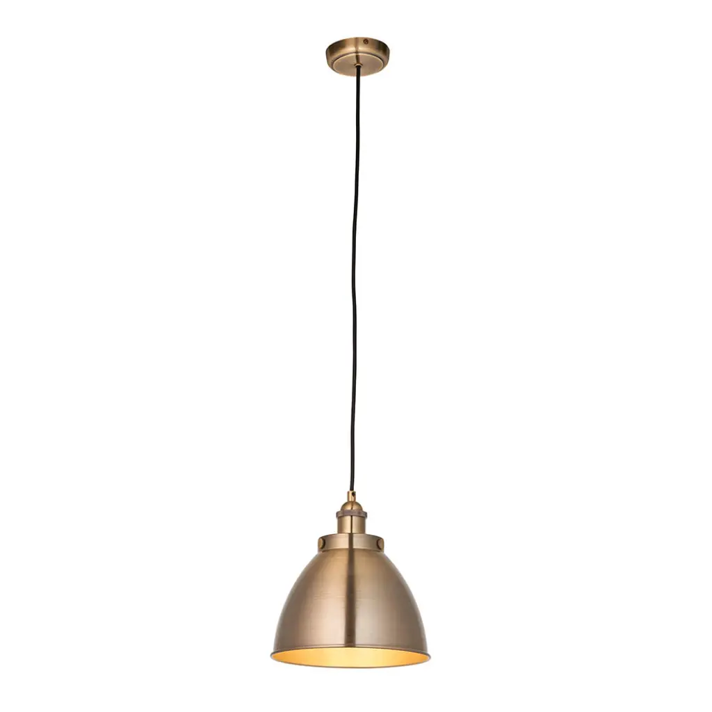 Franklin Small Antique Brass Pendant 235mm