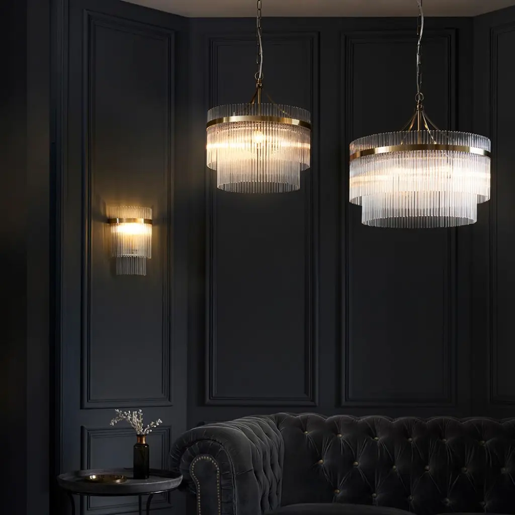 Marietta 3 Light Antique Brass Pendant