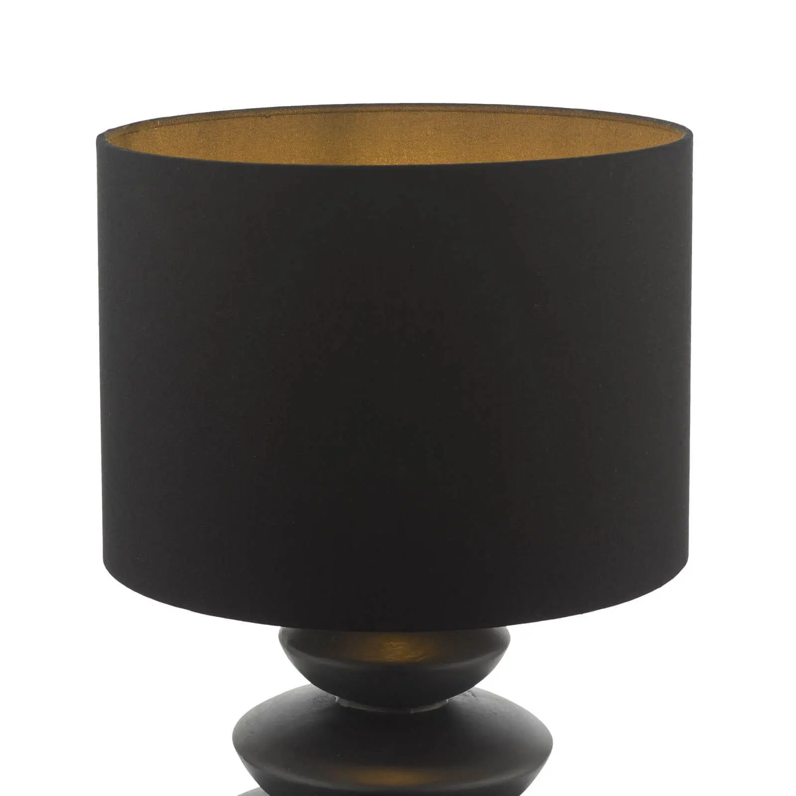Discus Ceramic Table Lamp C/W Black Shade