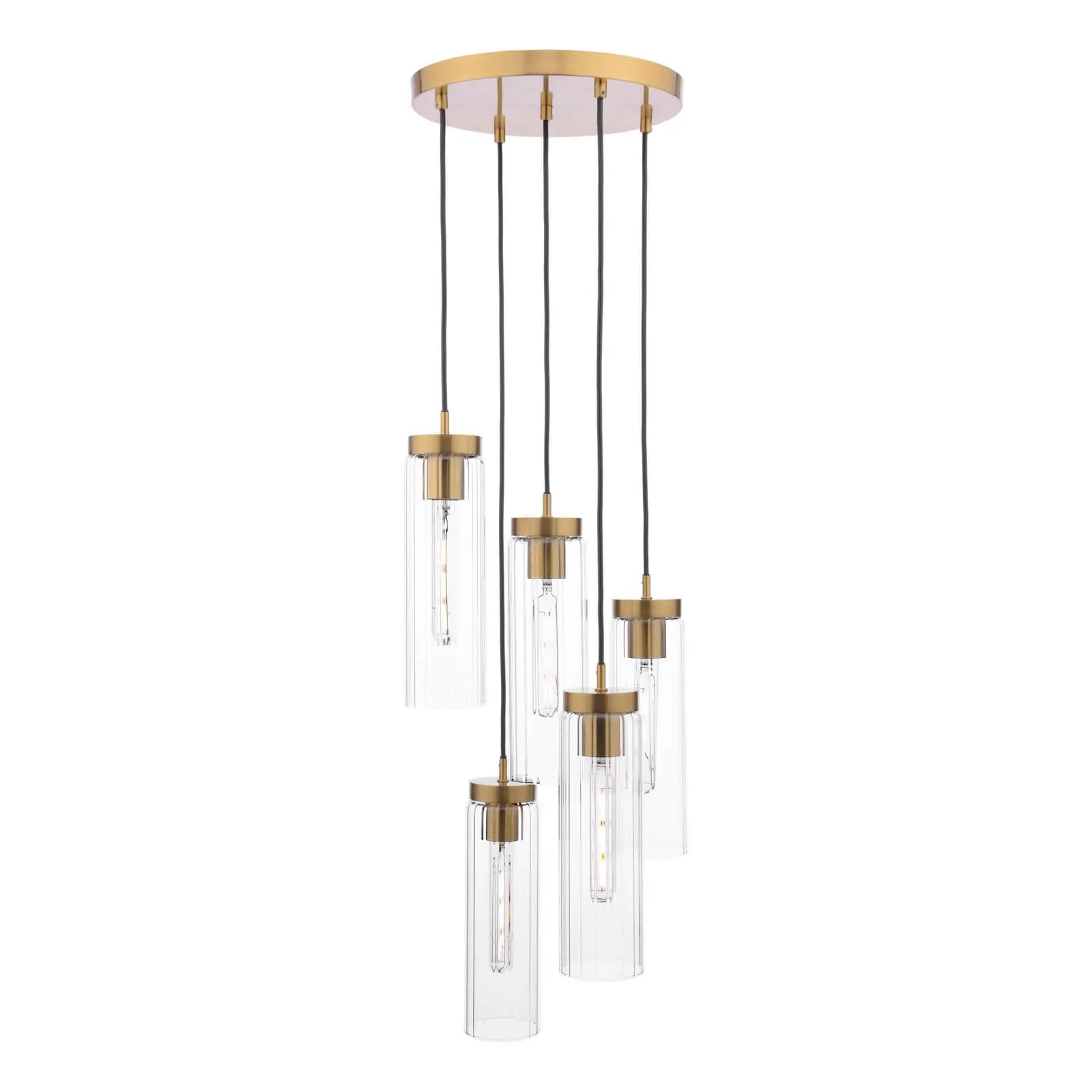 Jodelle 5 Light Polished Bronze Cluster Pendant