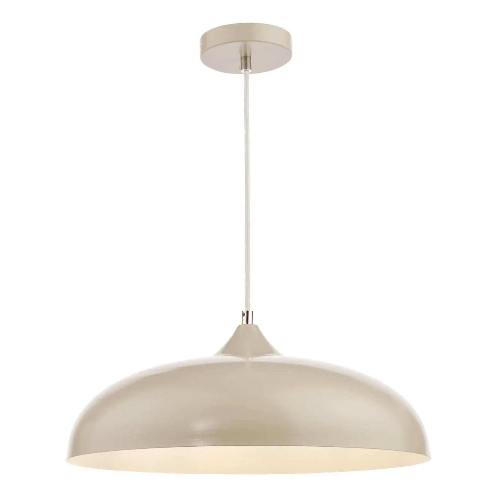 Kaelan 1lt Pendant Taupe & White