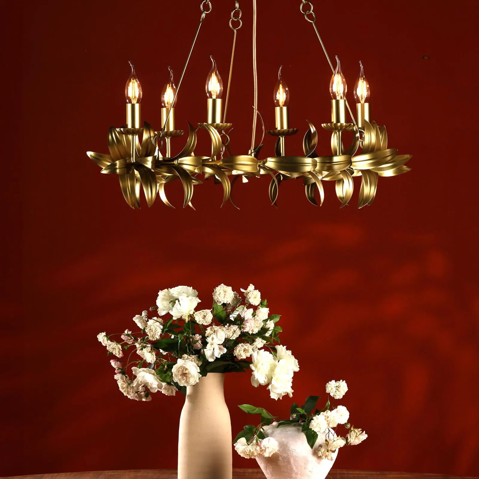 Nadria 6 Light Satin Gold Pendant