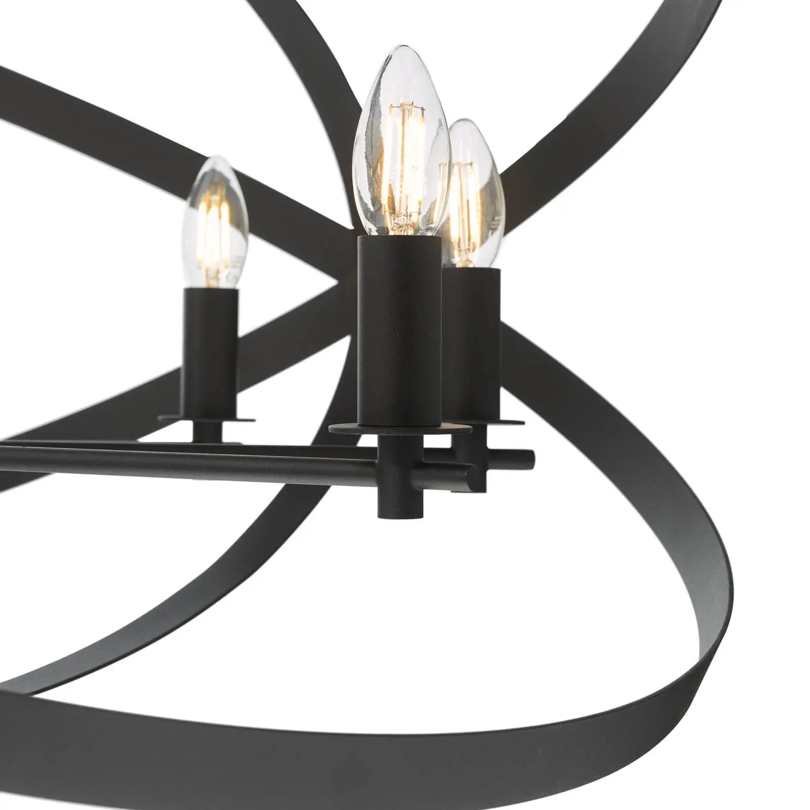 Nitya 8 Light Matt Black Pendant