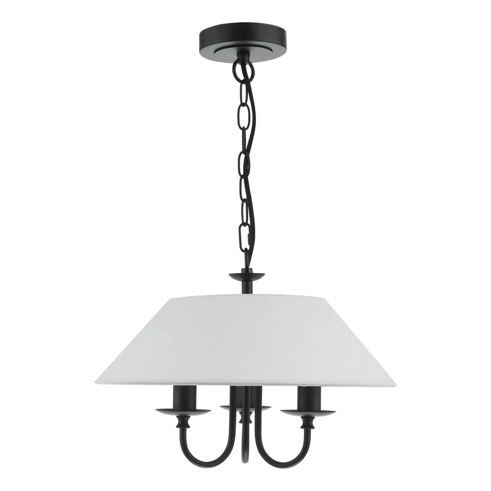 Sivan 3 Light Matt Black Pendant C/W Shade