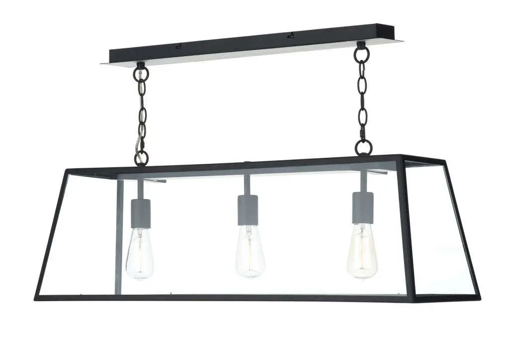 Academy 3-Light Black Pendant