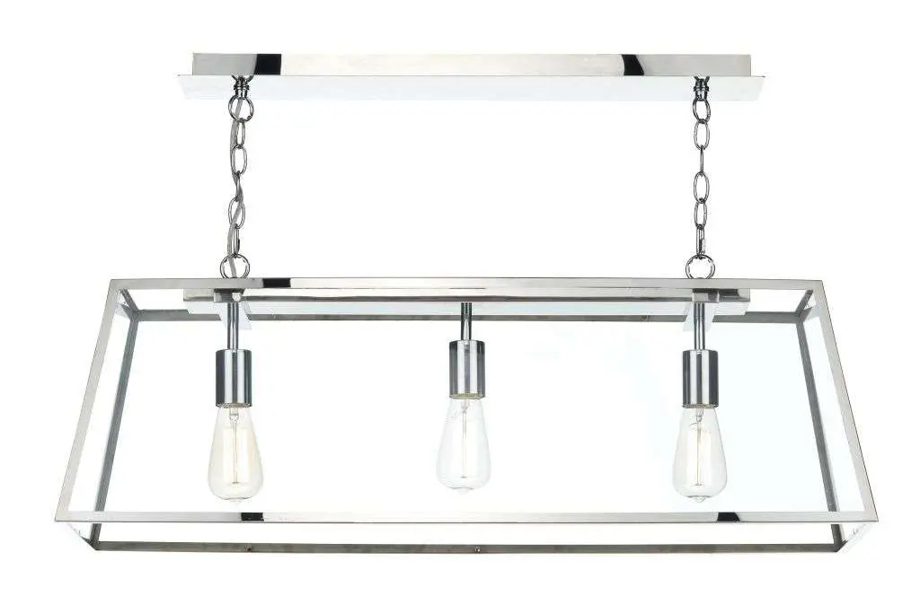 Academy 3-Light Stainless Steel Pendant