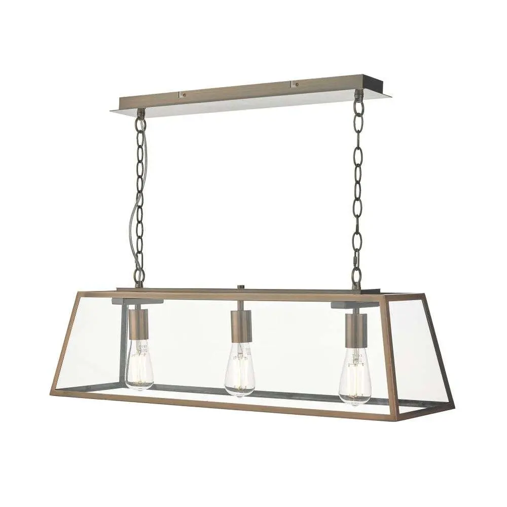 Academy 3-Light Antique Copper Pendant