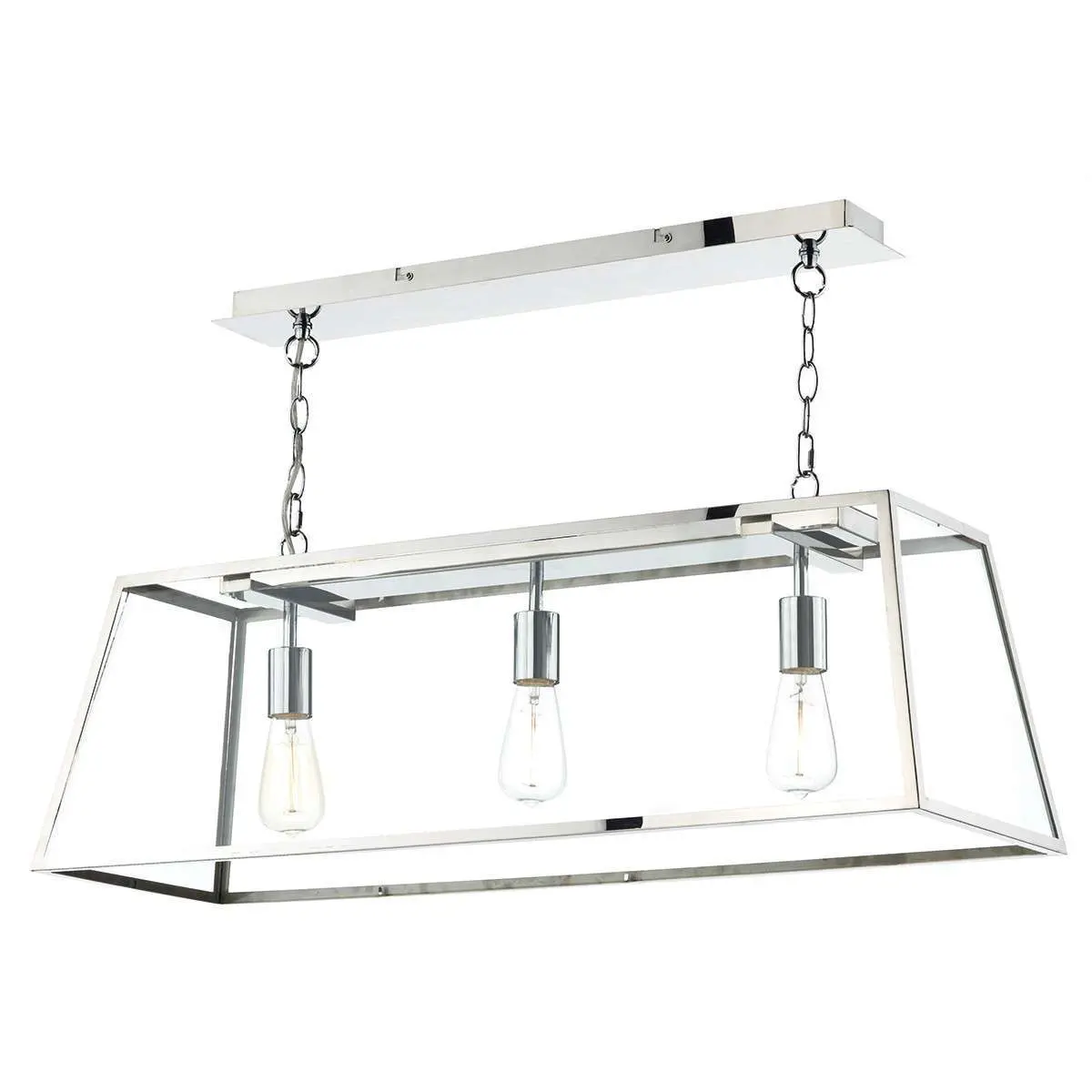 Academy 3-Light Stainless Steel Pendant