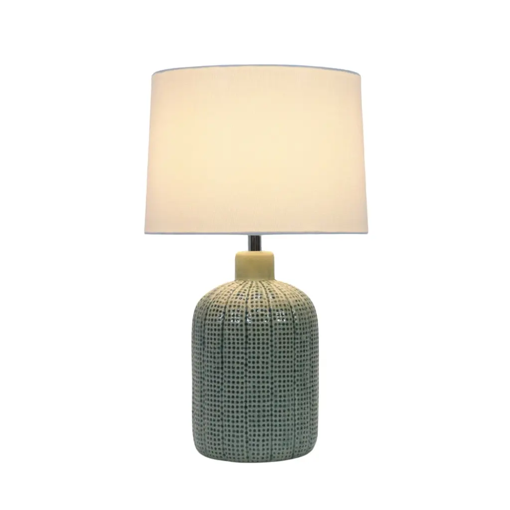 Addison Green Ceramic Table Lamp C/W Shade