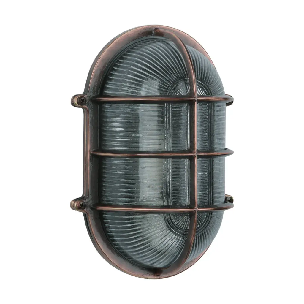 Admiral Large Oval Wall Bulkhead Antique Copper