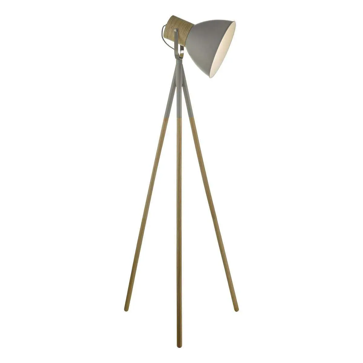 Adna Floor Lamp Grey & Wood