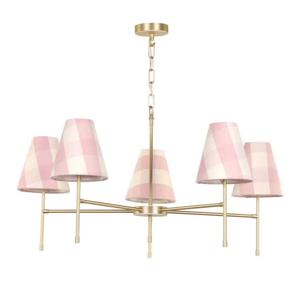 Aix 5 Light Brushed Brass Pendant Fitting Only