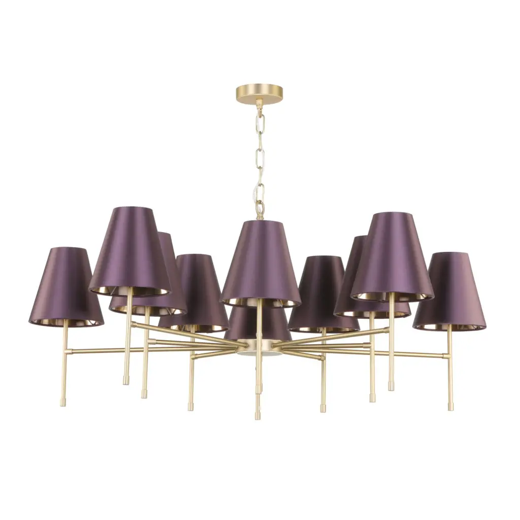 Aix 10 Light Brushed Brass Pendant Fitting Only