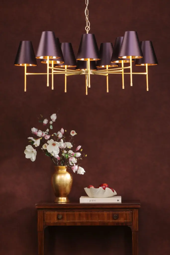 Aix 10 Light Brushed Brass Pendant Fitting Only