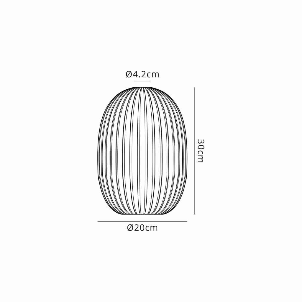 Meel 20cm Almond Smoked Glass Shade