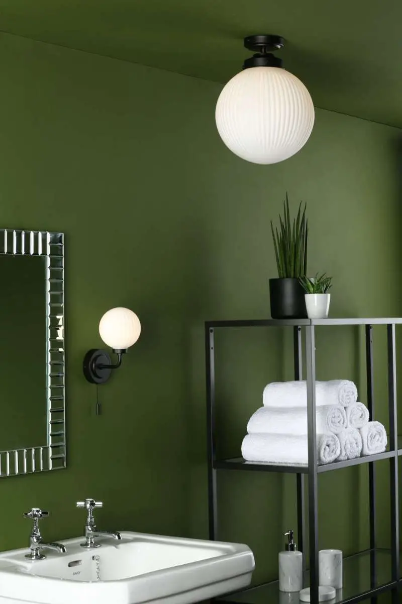 Alrik Bathroom Flush Fitting Matt Black IP44
