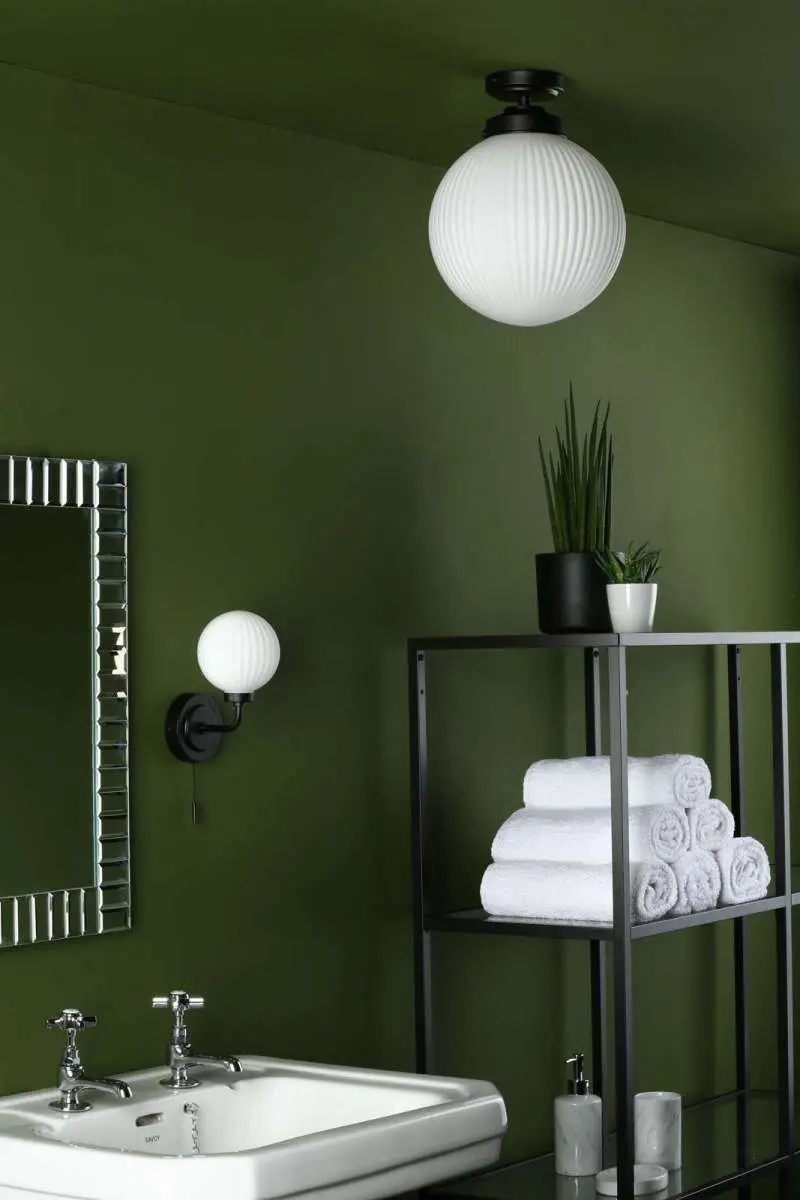 Alrik Bathroom Flush Fitting Matt Black IP44