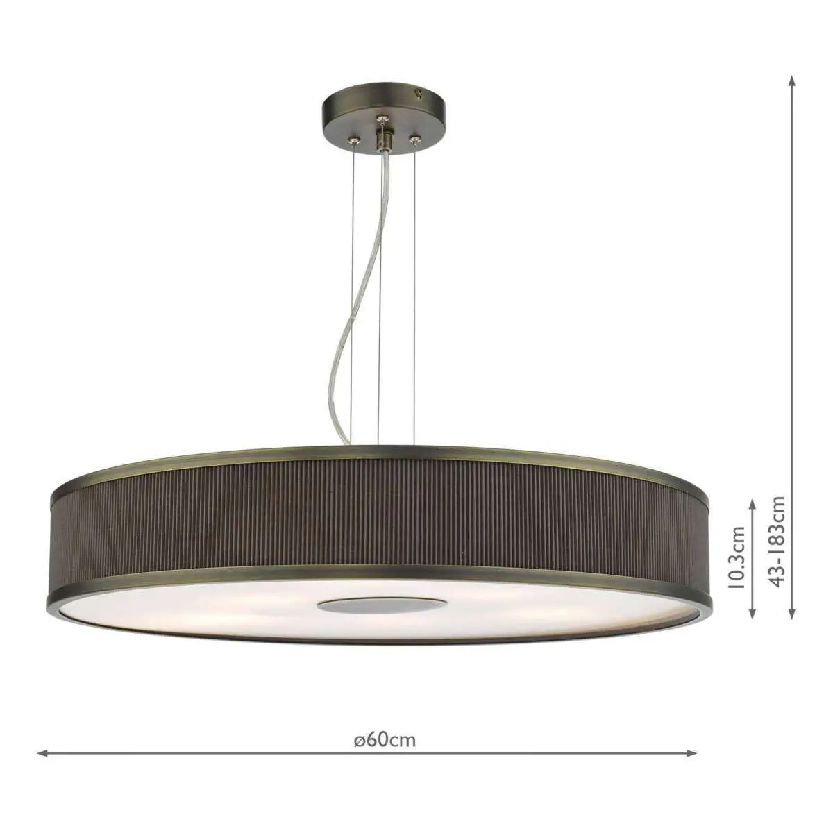 Alvaro 6 Light Pendant in Antique Bronze C/W Mushroom Detail
