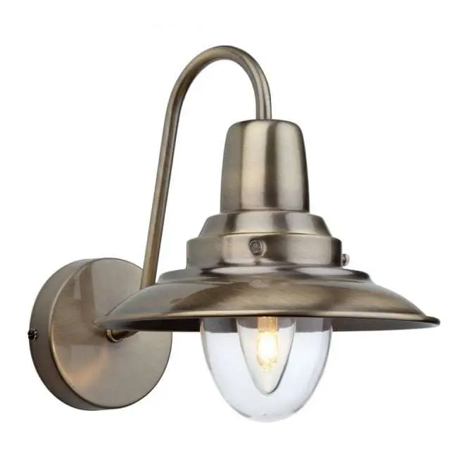 American Traditional Fisherman Antique Brass Wall Sconce Light