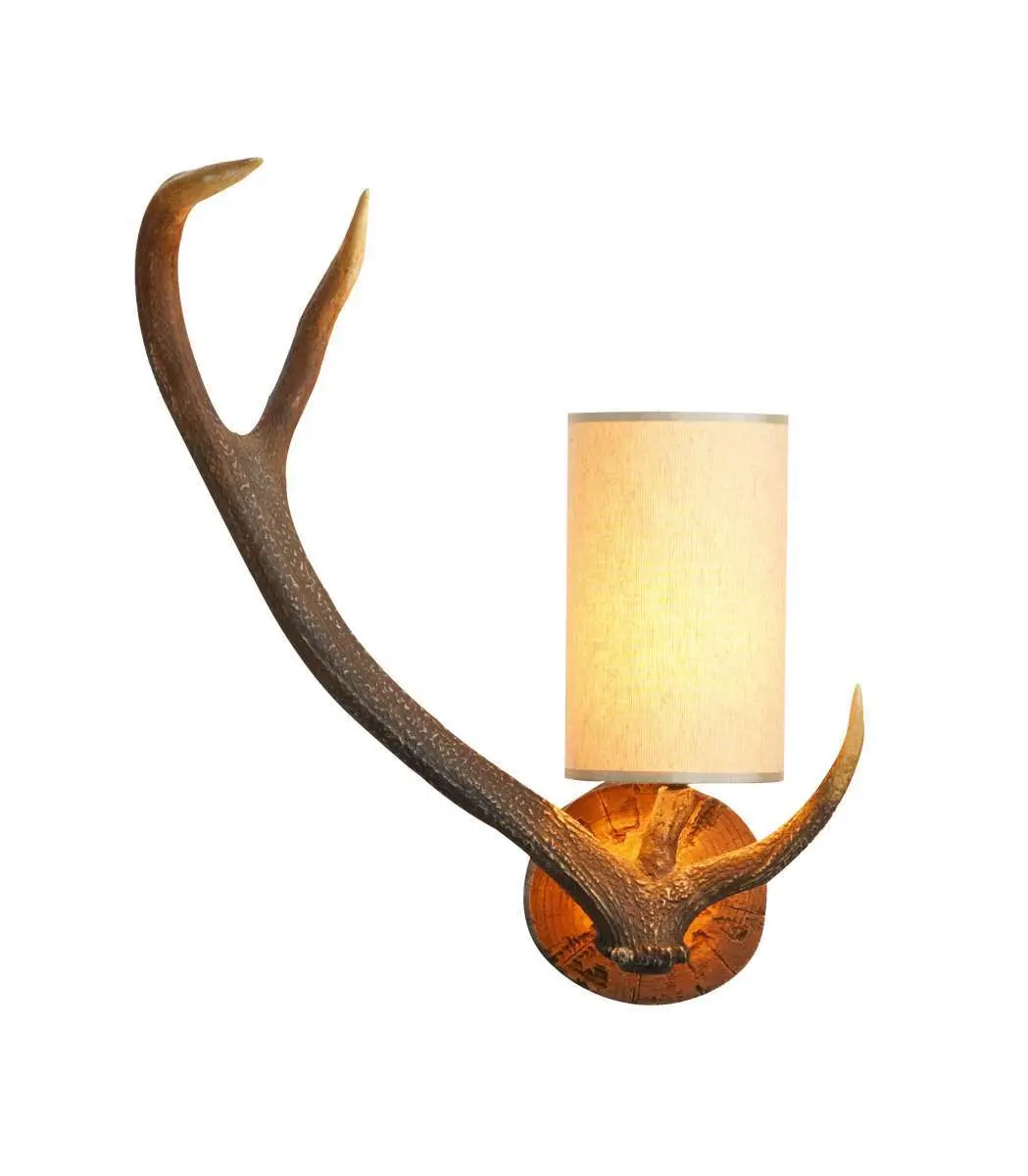 Antler Wall Light Left Hand Complete with Shade