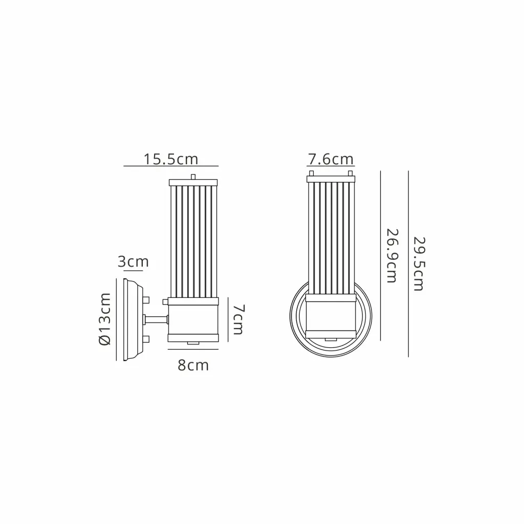Appeal Single Wall Light in Polished Nickel IP44