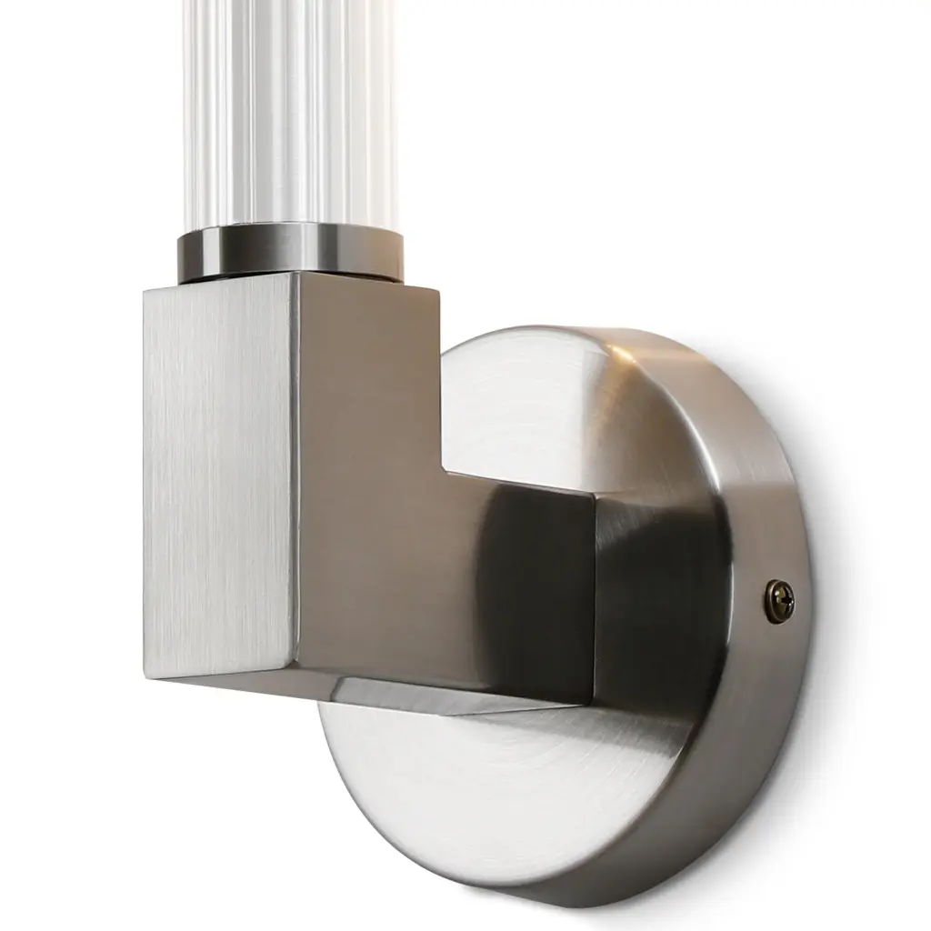 Dee Single Wall Light in Satin Nickel IP44