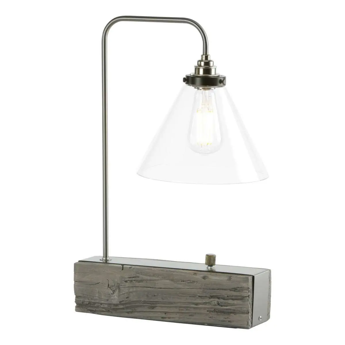 Aspen Wooden Table Lamp Silver Birch