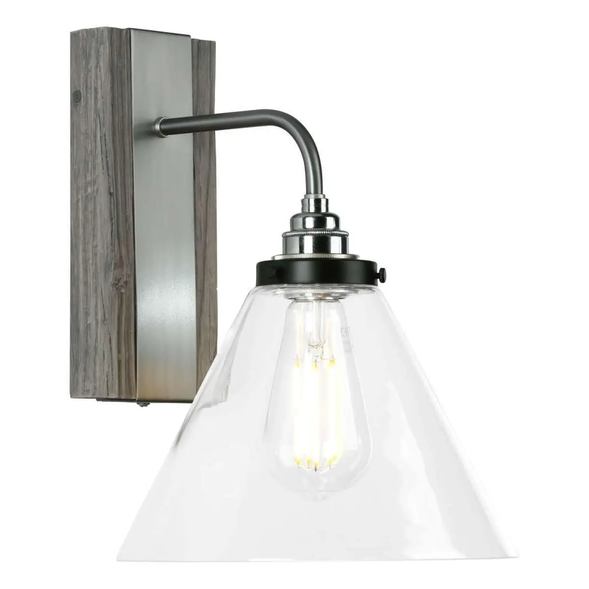 Aspen Wooden Wall Light Silver Birch
