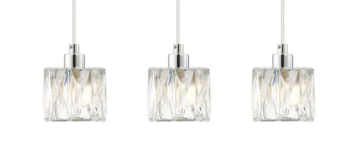 Aurora 3 Light Extra Small Crystal Bar Pendant