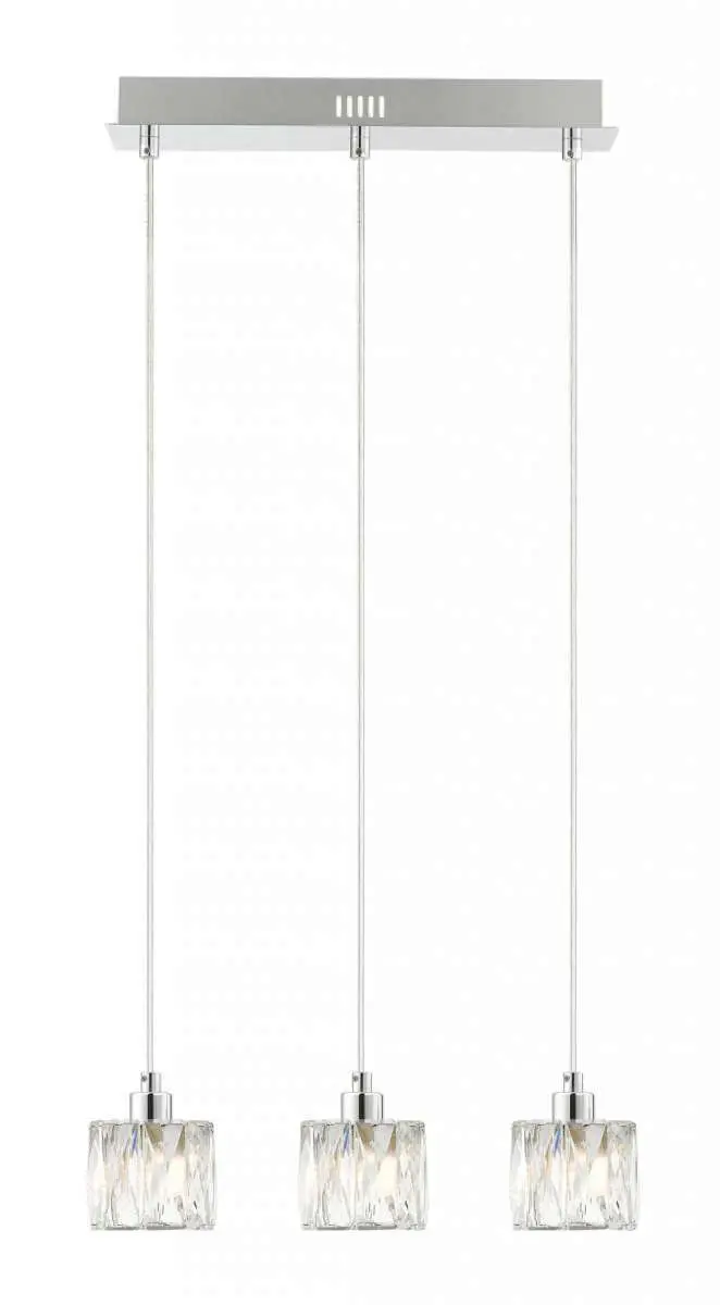 Aurora 3 Light Extra Small Crystal Bar Pendant