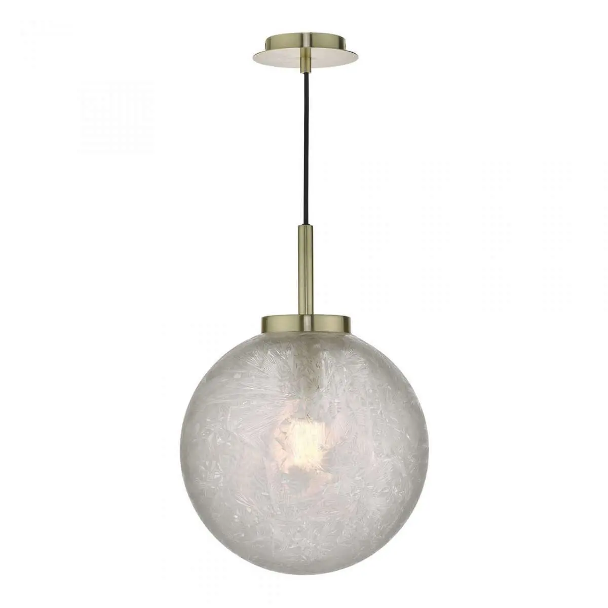 Avari 1 Light Pendant Satin Brass And Clear Frosted Glass