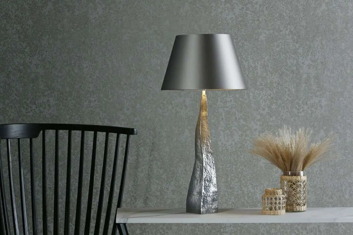 Aztec Table Lamp Pewter Base Only