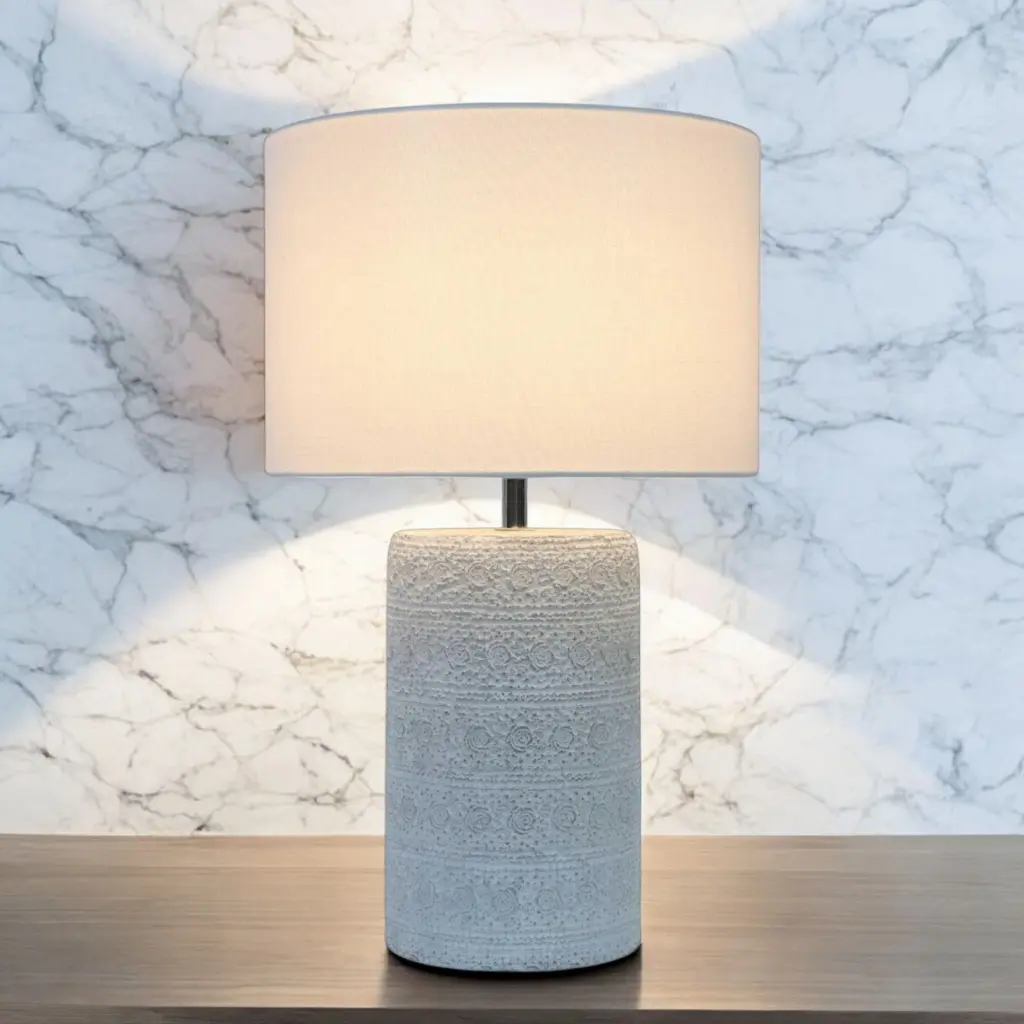 Barkley Stone Table Lamp C/W Shade