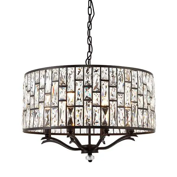 Belle 8 Light Pendant Bronze Finish