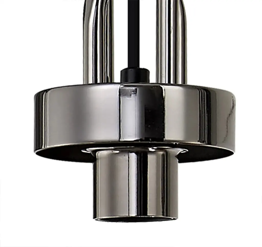 Meel 3 Light Black Chrome Bar Pendant