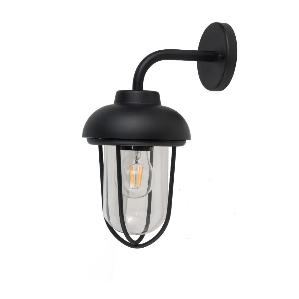 Bulter Outdoor Black Wall Light IP44