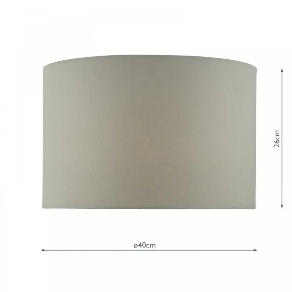 Cassandra Grey Cotton Drum Shade 40cm