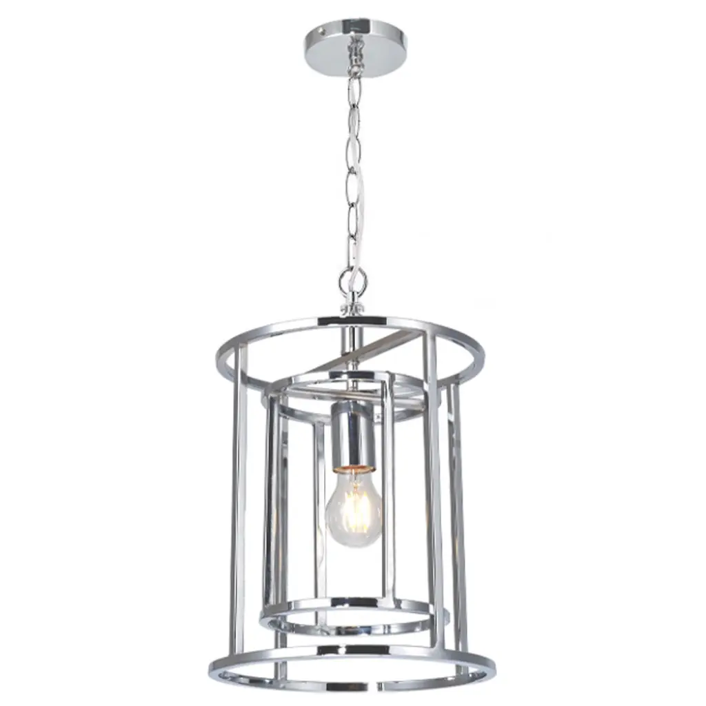 Chester 1 Light Lantern Pendant Polished Chrome