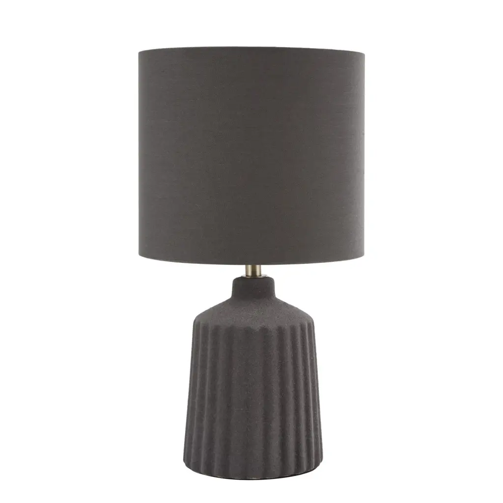 Chloris Small Grey Table Lamp C/W Shade
