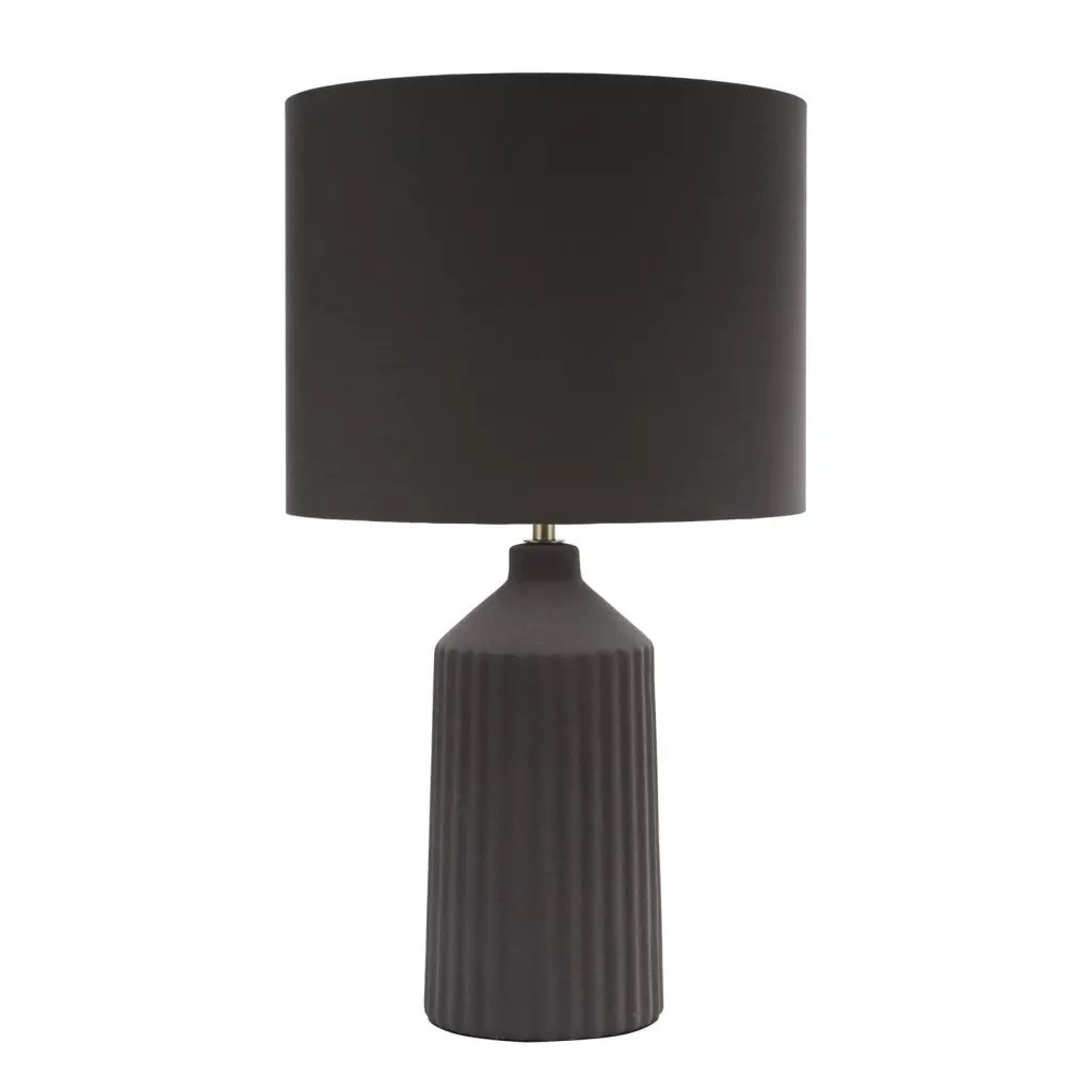 Chloris Large Grey Table Lamp C/W Shade