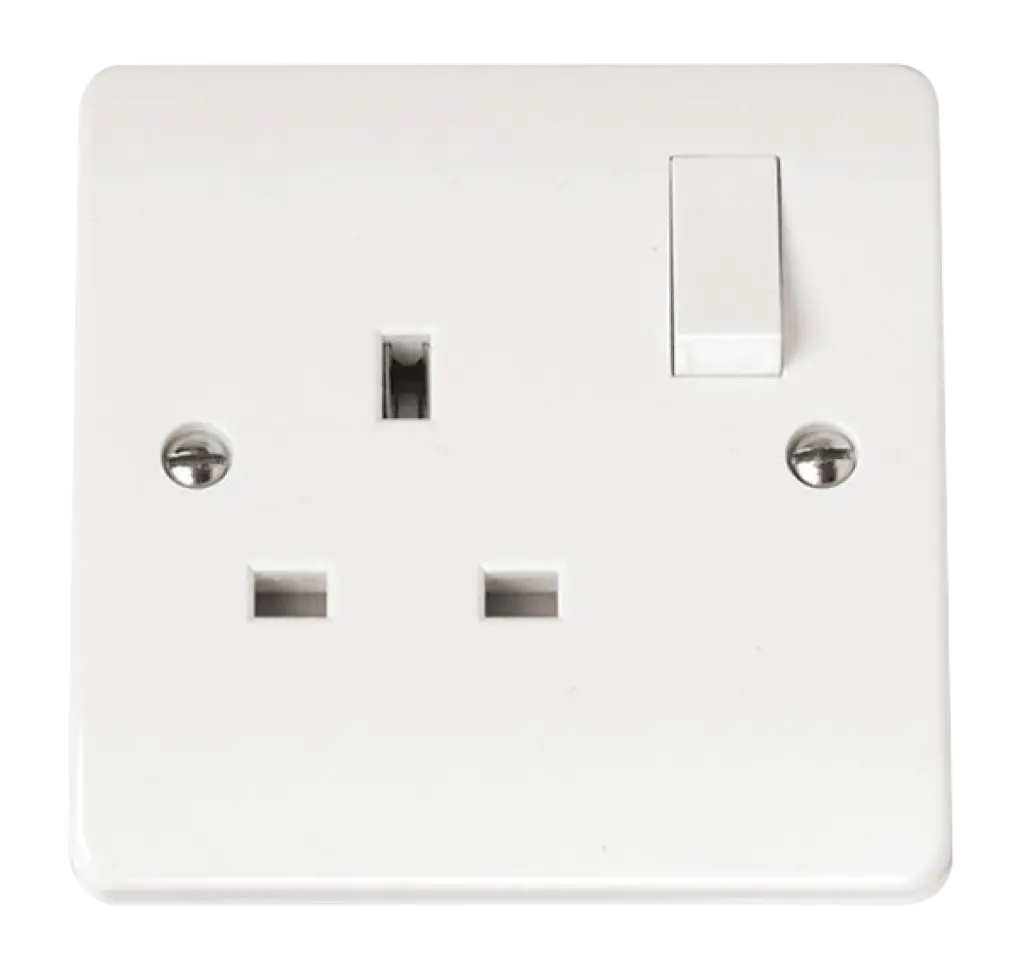 White 1Gang Socket